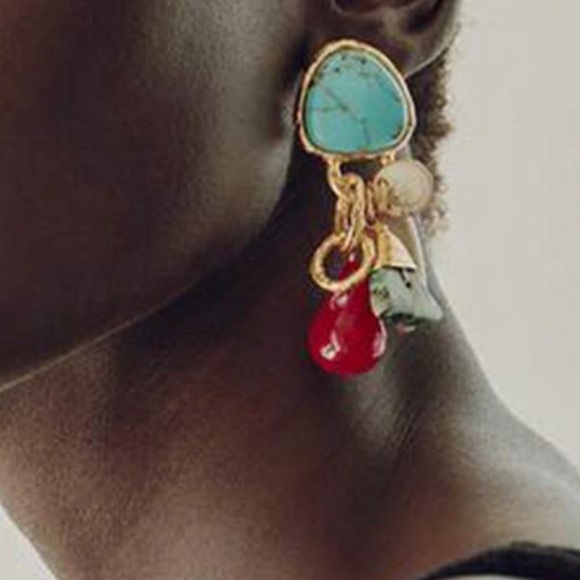 Zara Jewelry - New! Zara Gold Boho Drop Earrings (3025) NWOT